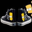 画像2:  unisex Simpson hi-hat canvas sneakers　ハイカットキャンバスレースアップ シンプソンスニーカー 男女兼用 ユニセックス (2)