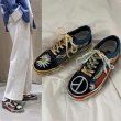 画像7:  unisex hand-painted lace-up canvas sneakers　男女兼用ユニセックスキャンバス落書き楓ペイントレースアップ スニーカー (7)