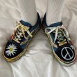 画像8:  unisex hand-painted lace-up canvas sneakers　男女兼用ユニセックスキャンバス落書き楓ペイントレースアップ スニーカー (8)