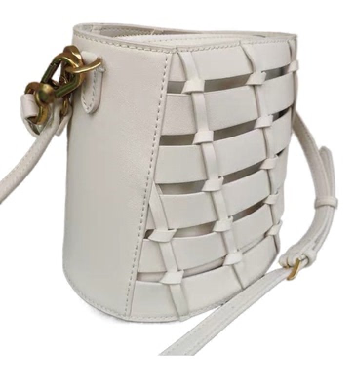 画像4: Woman contrast color bucket bag shoulder messenger bag レザーバケットショルダーバッグ (4)