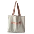 画像7: Smile embroidery tote shoulder 2WAY eco bag　ユニセックス男女兼用スマイル刺繍付きトートショルダー2WAYバッグ エコ バッグ (7)