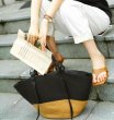 画像7: Woman woven simple Tote shoulder 2WAY bag shopping bag　シンプル籠カゴバッグ ショッピングバッグナチュラル (7)