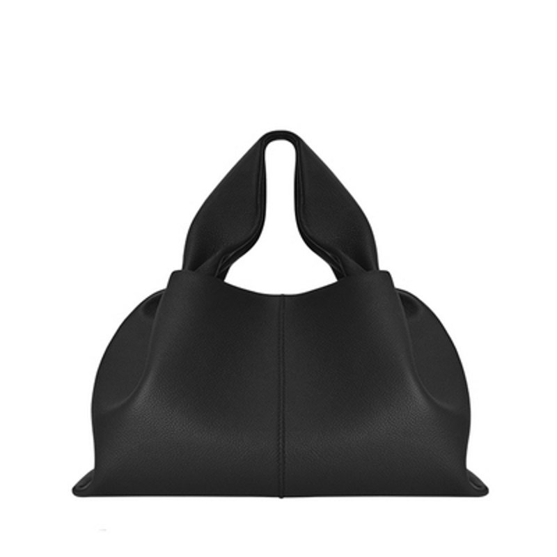 画像3: Woman French one-shoulder messenger portable dumpling bag  レザーワンハンドルトートショルダーバッグ メッセンジャーバッグ (3)