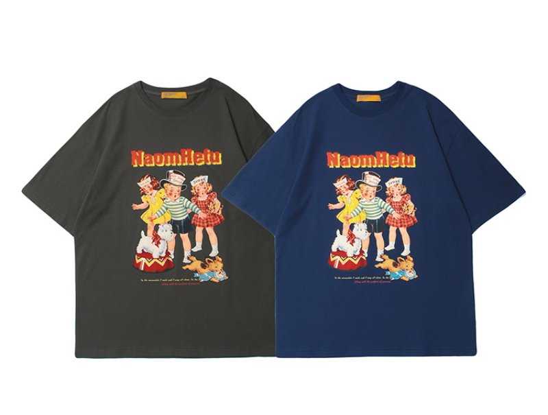 画像4: 23 Unisex  American nostalgic pop girl & boyT-shirt  男女兼用 ユニセックス アメリカンノスタルジックポップガール&ボーイ Tシャツ (4)