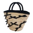画像7: straw woven bow knot tote bag　 ボウ 蝶結びリボン付きかご 籠 トートバック (7)