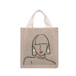 画像3: Homemade graffiti linen tote bag Eco bag  　麻リネンハンドペイントトート ショルダーバック エコバック (3)