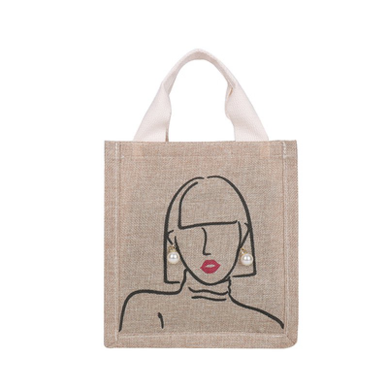 画像3: Homemade graffiti linen tote bag Eco bag   麻リネンハンドペイントトート ショルダーバック エコバック (3)