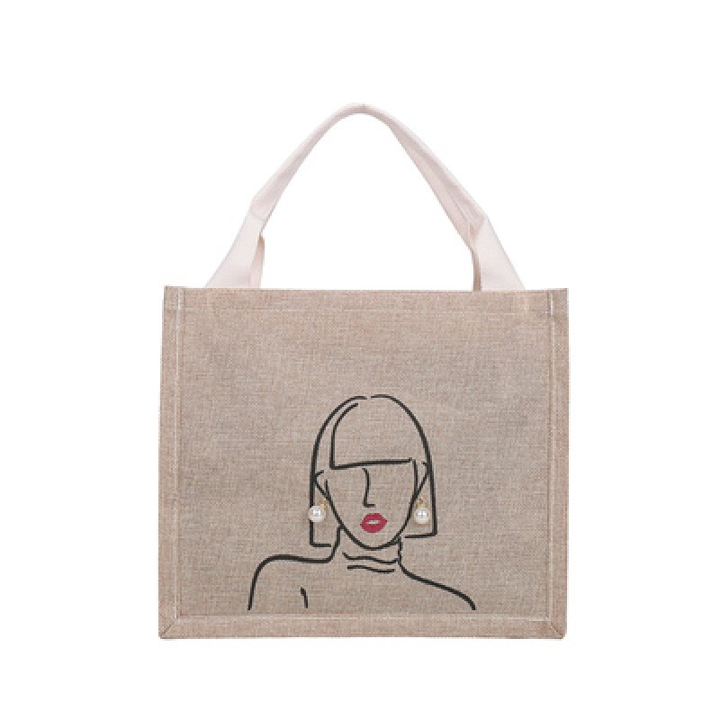 画像4: Homemade graffiti linen tote bag Eco bag   麻リネンハンドペイントトート ショルダーバック エコバック (4)