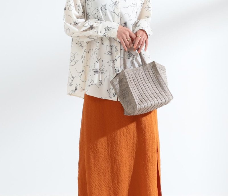 画像13: simple square  buckle handbag tote bag　スクエアシンプルかご 籠 トートバック (13)