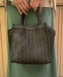 画像7: simple square  buckle handbag tote bag　スクエアシンプルかご 籠 トートバック (7)