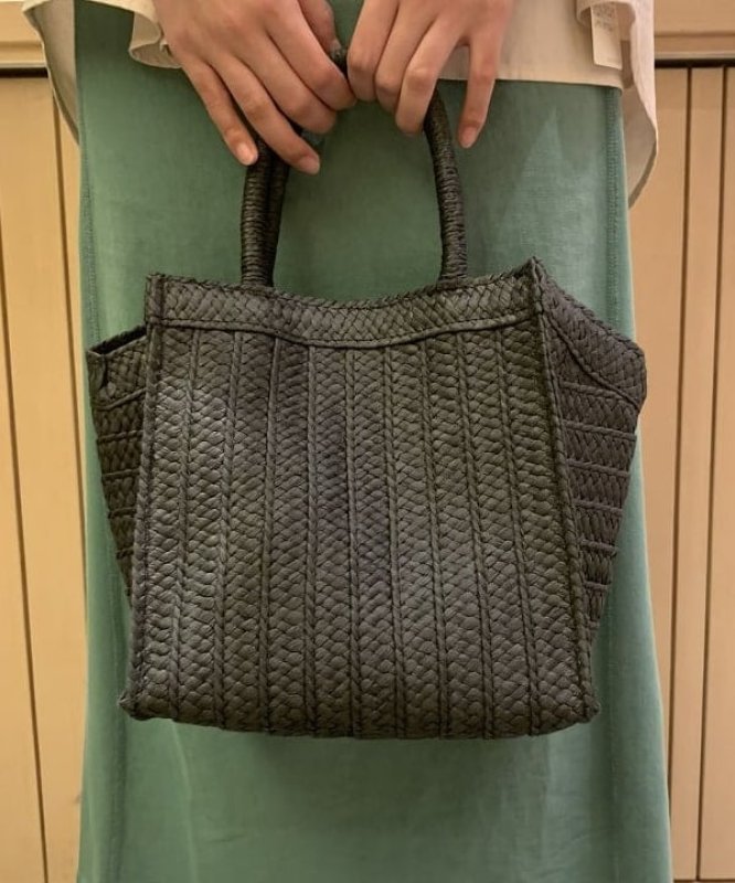 画像7: simple square  buckle handbag tote bag　スクエアシンプルかご 籠 トートバック (7)