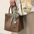 画像10: simple square  buckle handbag tote bag　スクエアシンプルかご 籠 トートバック (10)