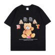 画像10: Unisex cartoon doll bear  loose hip-hop t-shirt　男女兼用 ユニセックスベア熊＆アイスクリームプリントTシャツ (10)