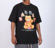 画像4: Unisex cartoon doll bear  loose hip-hop t-shirt　男女兼用 ユニセックスベア熊＆アイスクリームプリントTシャツ (4)