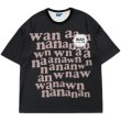 画像1: Unisex letter print t-shirt　男女兼用 ユニセックスレタープリントTシャツ (1)