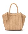 画像1: simple square  buckle handbag tote bag　スクエアシンプルかご 籠 トートバック (1)