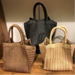 画像18: simple square  buckle handbag tote bag　スクエアシンプルかご 籠 トートバック (18)