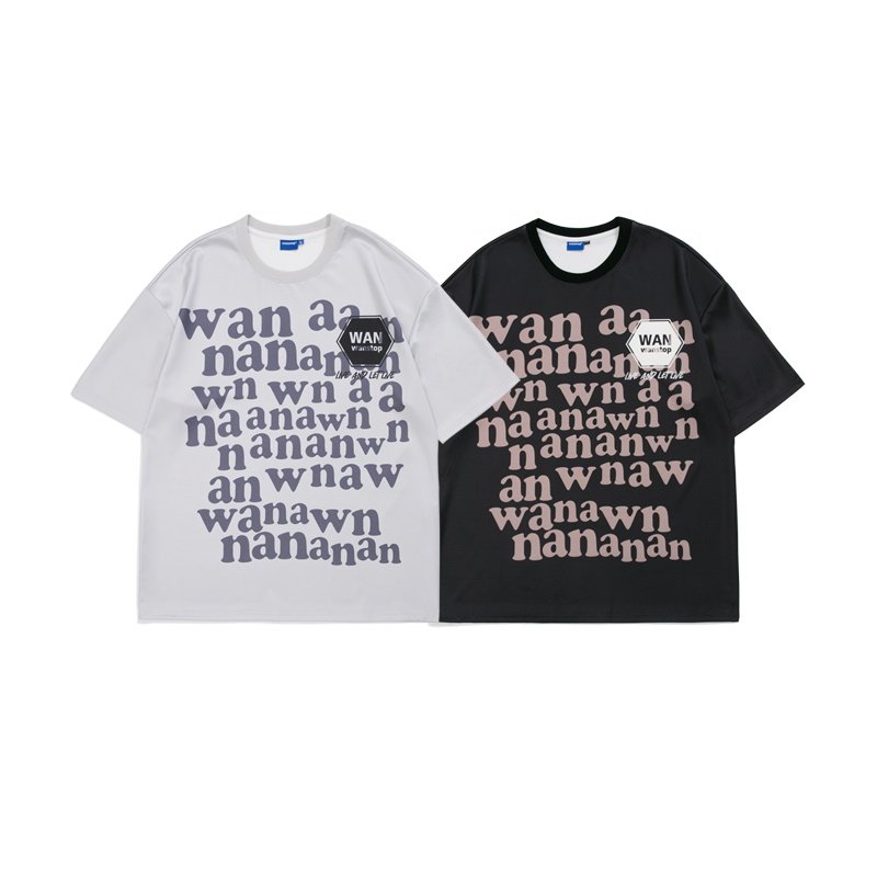 画像3: Unisex letter print t-shirt 男女兼用 ユニセックスレタープリントTシャツ (3)