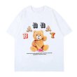 画像11: Unisex cartoon doll bear  loose hip-hop t-shirt　男女兼用 ユニセックスベア熊＆アイスクリームプリントTシャツ (11)