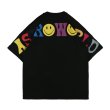 画像4: smiley face printing drop shoulder T-Shirt   男女兼用 ユニセックス スマイリーフェイスプリント ドロップショルダー Tシャツ (4)