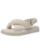画像8: Women leather & pearl  flat Roman French  platform sandals　レザー&パール付きフラットプラットフォームサンダル (8)