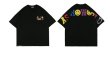 画像3: smiley face printing drop shoulder T-Shirt   男女兼用 ユニセックス スマイリーフェイスプリント ドロップショルダー Tシャツ (3)