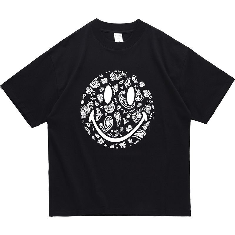 Unisex Paisley Smile Hip Hop T-shirt 男女兼用 ユニセックス