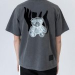 画像6:  Unisex dark velvet stitching luminous bearT-shirt　 男女兼用 ユニセックスルミナスベア熊 Tシャツ (6)