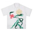 画像2:  Unisex loose floral print short sleeves shirt　 男女兼用 ユニセックス フローラルプリントシャツ (2)