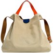 画像3: large-capacity canvas tote shoulder bag handbag 　キャンバスラージトートショルダーバック (3)