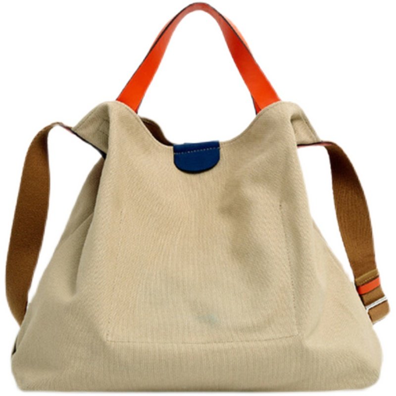 画像3: large-capacity canvas tote shoulder bag handbag  キャンバスラージトートショルダーバック (3)