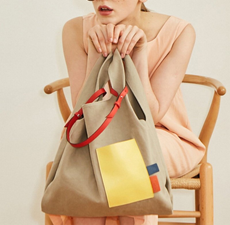 画像5: large-capacity canvas tote shoulder bag handbag  キャンバスラージトートショルダーバック (5)