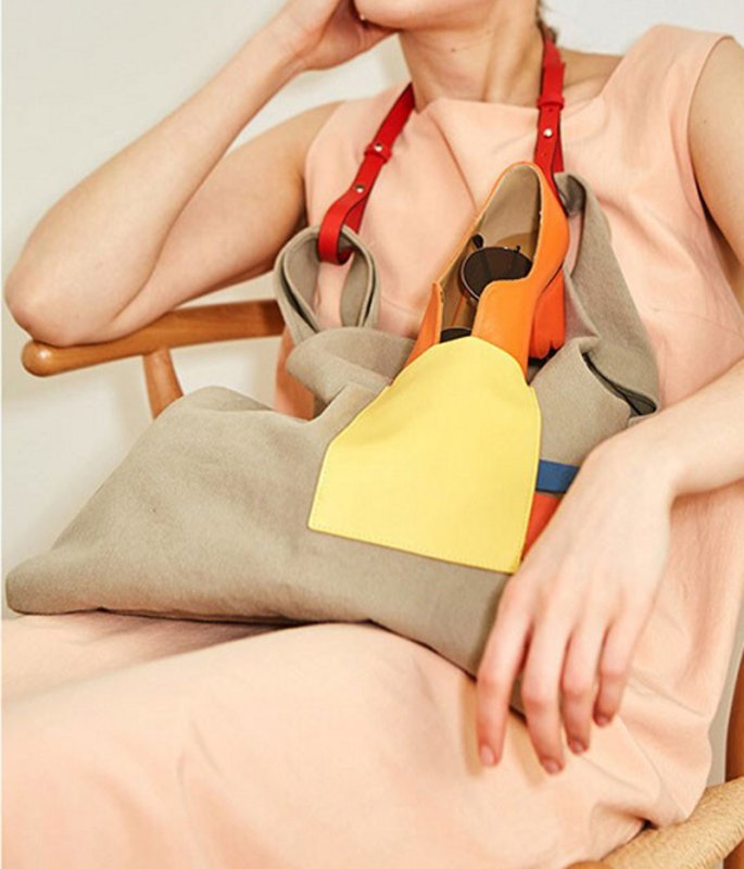 画像4: large-capacity canvas tote shoulder bag handbag  キャンバスラージトートショルダーバック (4)