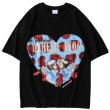 画像1:  Unisex Little angel heart T-shirt　 男女兼用 ユニセックスストリートエンジェルハートTシャツ (1)