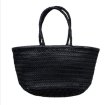 画像3: Woven Mesh basket child handbag tote bag スタイリッシュ レザー編みこみ メッシュ 籠かご トート ハンドバック (3)