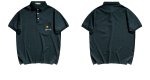 画像7:  Unisex simple embroidery solid color polo shirt　 男女兼用 ユニセックスポケット刺繍ポロシャツ (7)