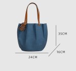 画像2: denim fold tote bag shoulder handbag bag  デニムフォールドトートショルダー ハンドバック (2)