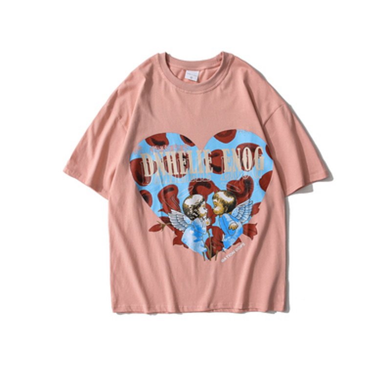 画像6:  Unisex Little angel heart T-shirt  男女兼用 ユニセックスストリートエンジェルハートTシャツ (6)