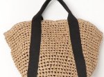 画像3: Semicircle paper leisure portable straw woven bag　ポータブルかご籠バッグ (3)