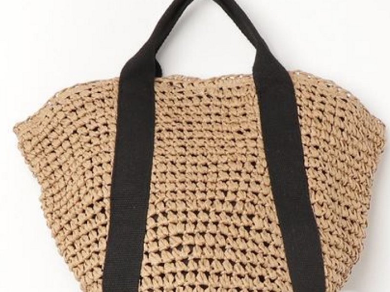 画像3: Semicircle paper leisure portable straw woven bag ポータブルかご籠バッグ (3)