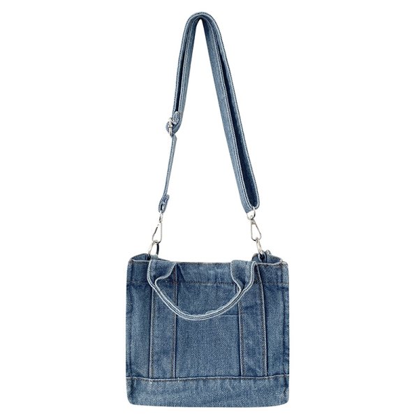 画像1: denim tote shoulder bag　デニムミニトートショルダーバッグ (1)