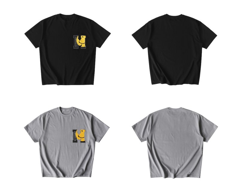 画像5: Unisex Maison Emerald smiley face LOGO printingT-shirt 男女兼用 ユニセックスMaison EmeraldスマイルプリントTシャツ (5)