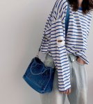 画像5: denim tote shoulder bag　デニムミニトートショルダーバッグ (5)