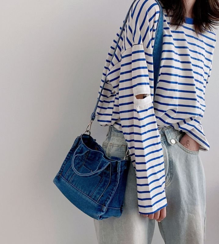 画像5: denim tote shoulder bag デニムミニトートショルダーバッグ (5)