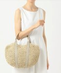 画像1: Semicircle paper leisure portable straw woven bag　ポータブルかご籠バッグ (1)