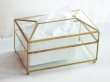 画像1:  Nordic glass tissue box  北欧スタイルモダンミニマリスト ゴールドインテリア ティッシュケース ボックス  (1)