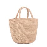 画像3: raffia  straw woven tote bag　ラフィアシンプルトートかご籠バッグ (3)