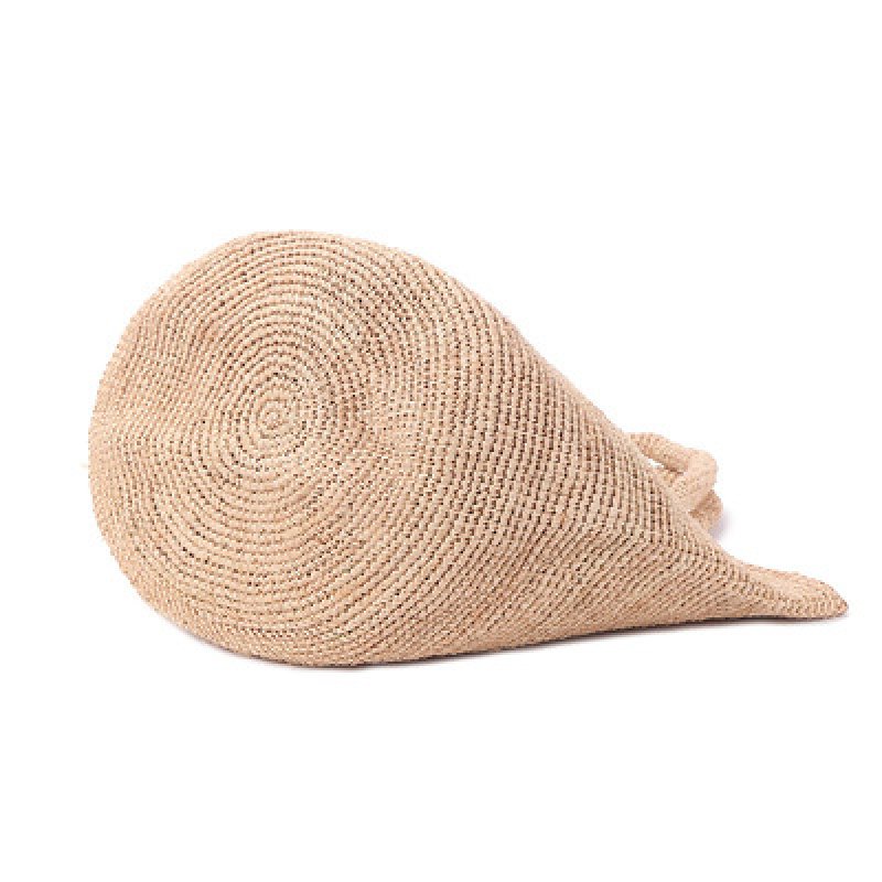 画像4: raffia  straw woven tote bag ラフィアシンプルトートかご籠バッグ (4)