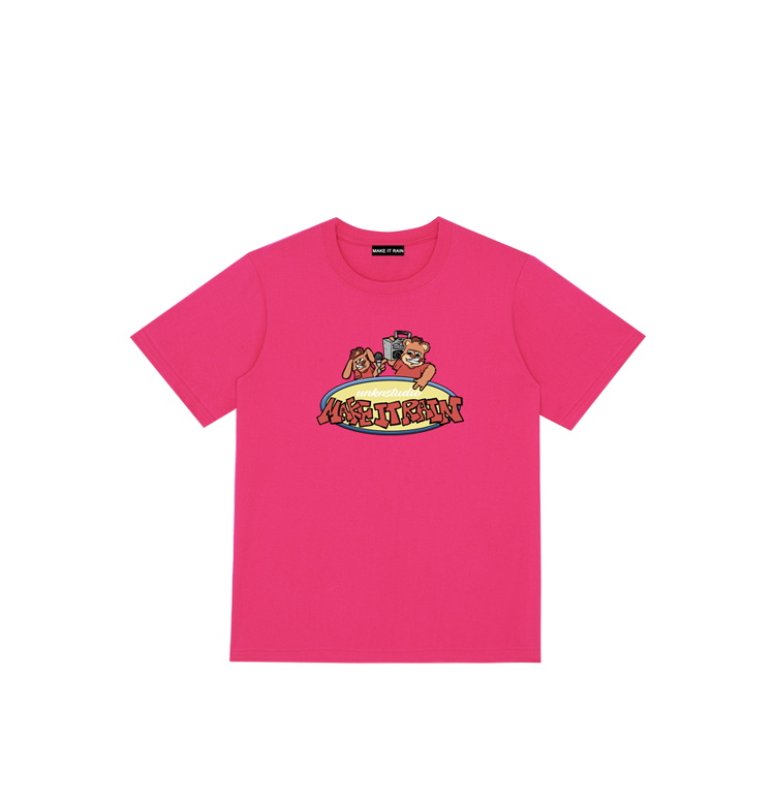 画像5: Unisex make it rain make it rain comic print T-shirt 男女兼用 ユニセックス コミックドッグ&ベアプリントTシャツ (5)