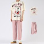 画像5: 21 Open Heart Graffiti Paint Bear Tshirts Pants Setup テディベア 熊  Tシャツセットアップ スウェット  (5)